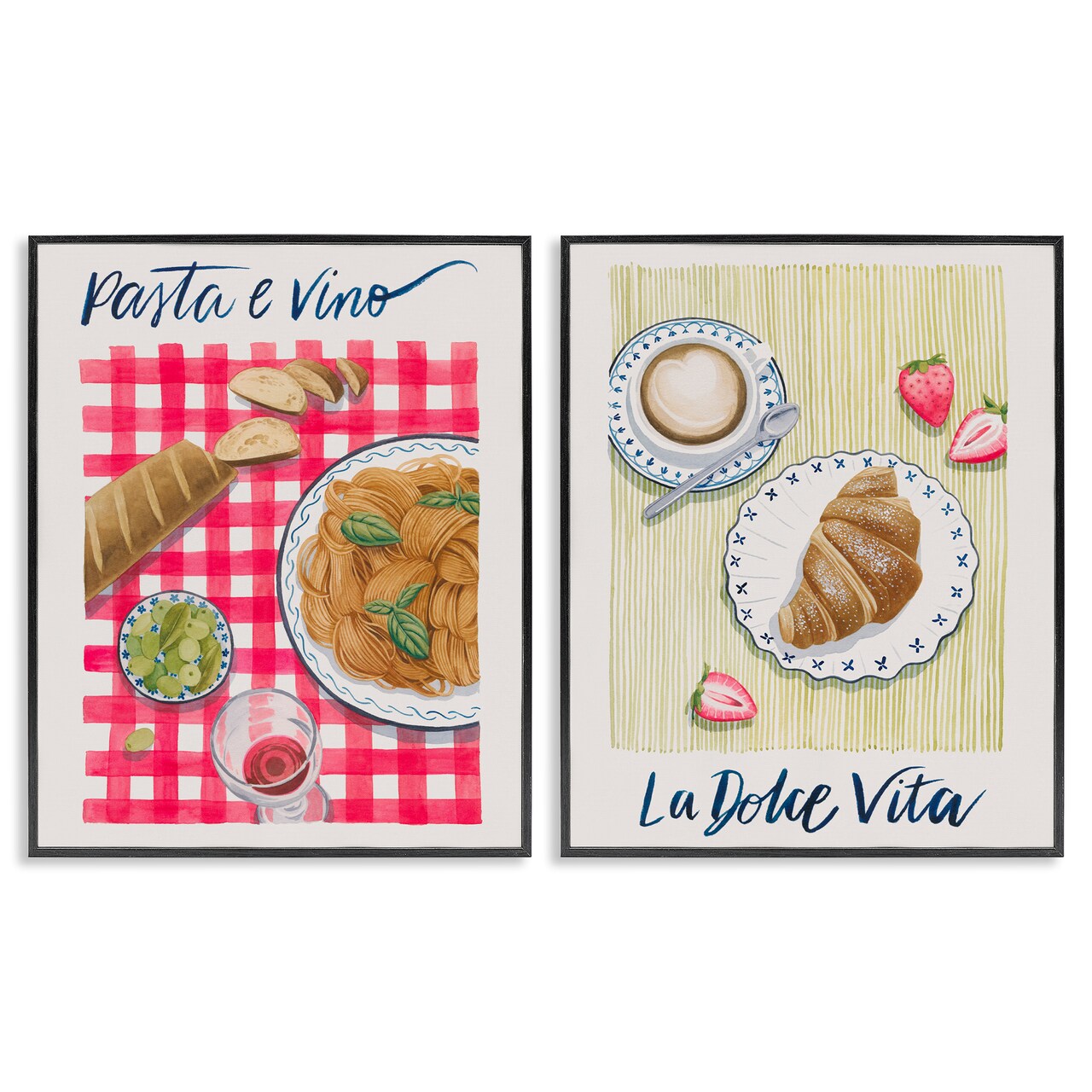 Stupell Industries Picnic Lunch & Brunch Meals 2pc Framed Giclee Wall Art Set Design by Grace Popp